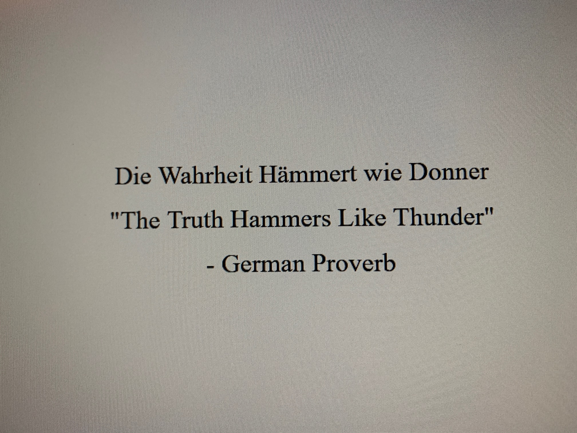 German Proverb