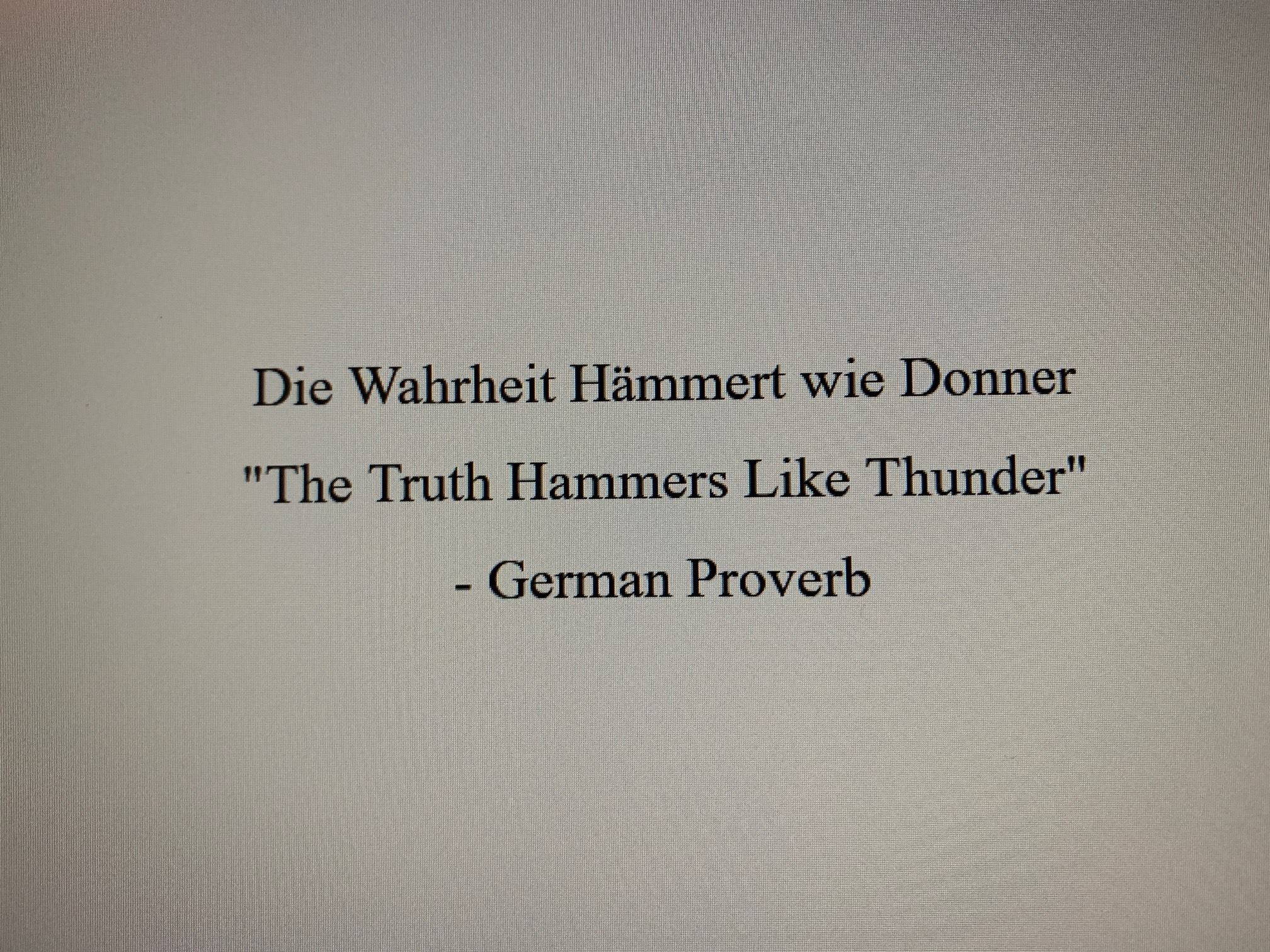 German Proverb